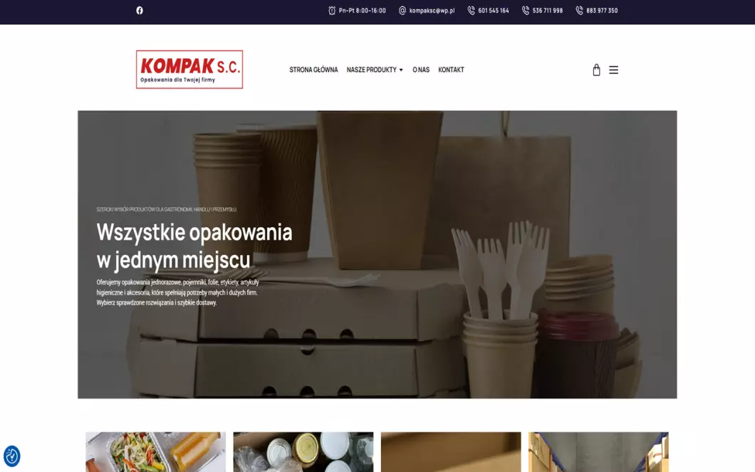Zrzut ekranu strony KOMPAK S.C.