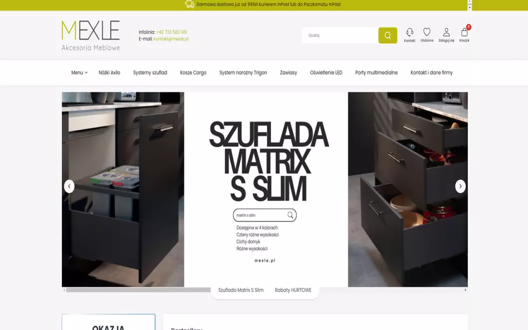 Zrzut ekranu strony Mexle.pl