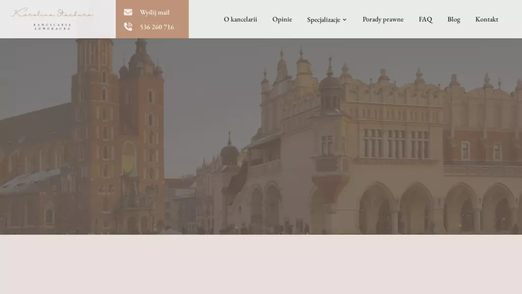 Zrzut ekranu strony Adwokat Karolina Stachura